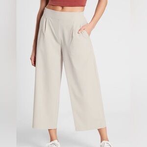 Athleta Brooklyn Wide Leg Crop Pants. 8 Tall. Color Abalone. Inseam 19.5